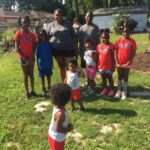 Family of 8 on farm tour