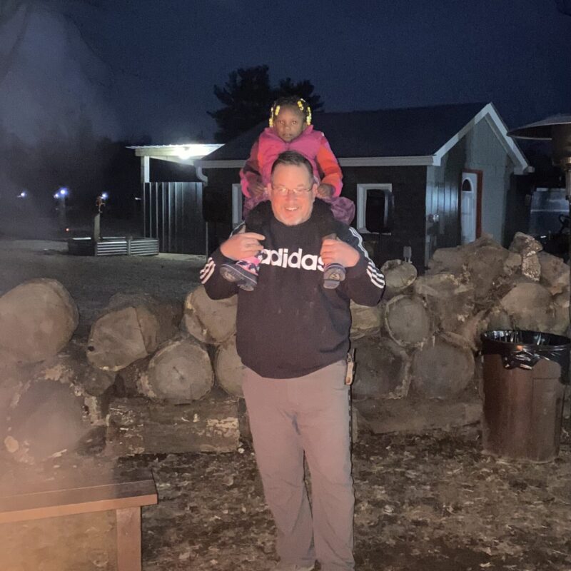 Bonfire shoulder rides